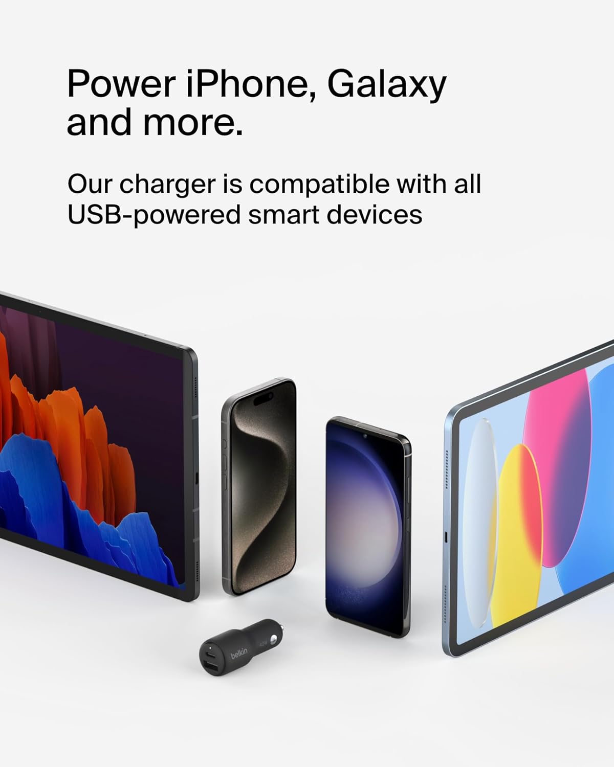 BELKIN - CAR CHARGER - 42W - 1 USBC(30W) 1 USBA(12W) - BLACK