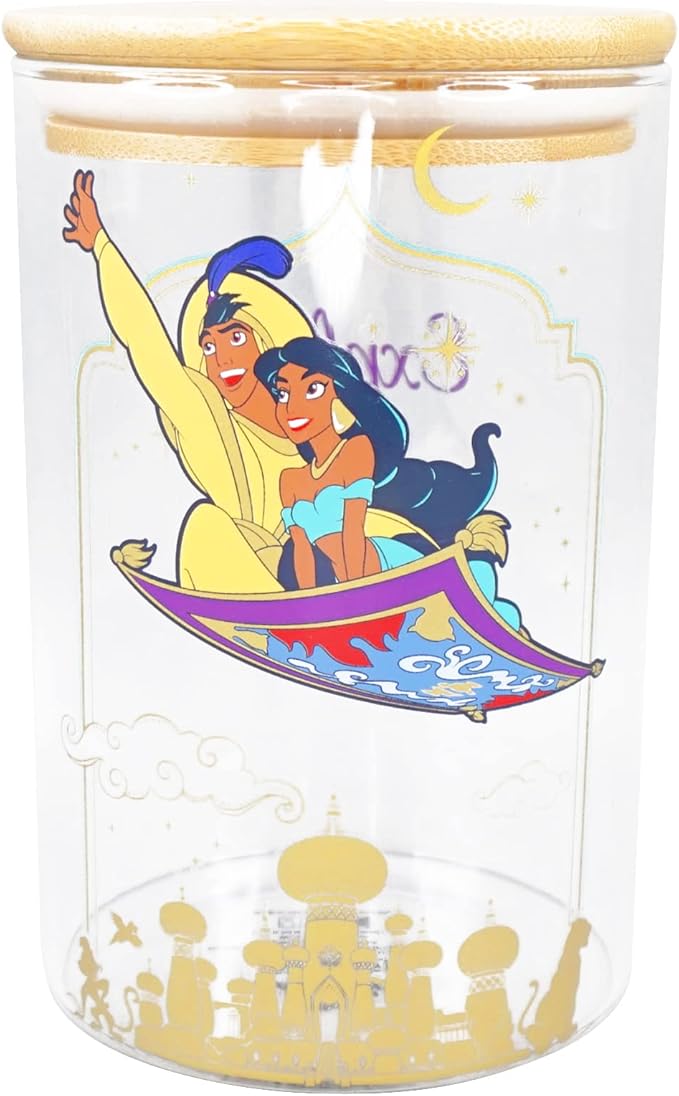 Halfmoon Bay Storage Jar Glass 950Ml Disney Aladdin