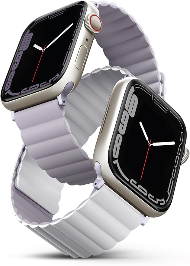 UNIQ REVIX REVERSIBLE MAGNETIC APPLE WATCH STRAP 41/40/38MM - LILAC LILAC/WHITE