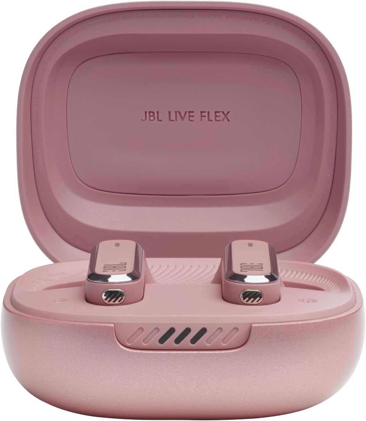 سماعات JBL Live Flex اللاسلكية بالكامل لإلغاء الضوضاء - وردي