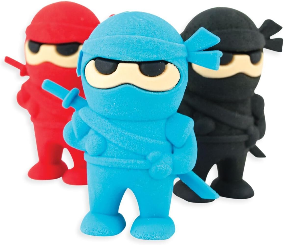 Ooly Ninja Erasers Set Of 3