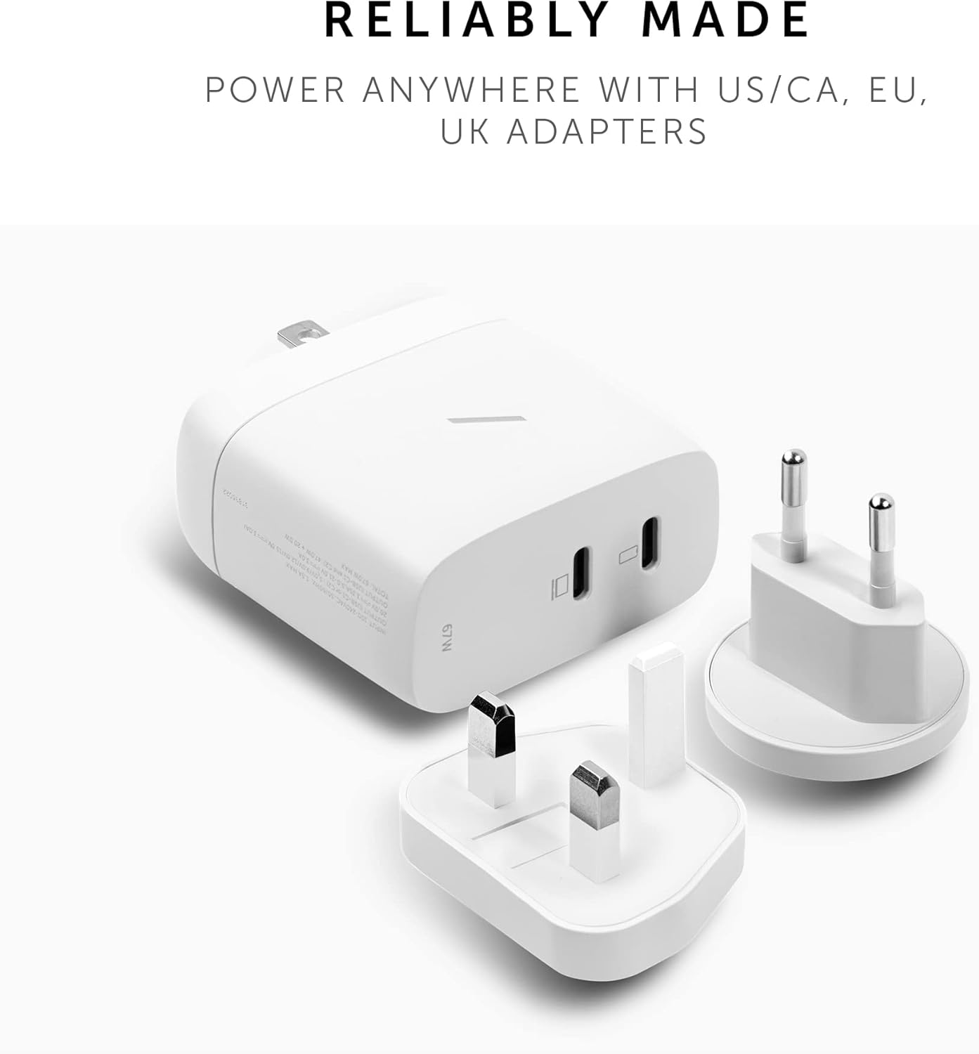 Native Union Fast Gan Charger Pd 67W Dual 2 X Usbc White