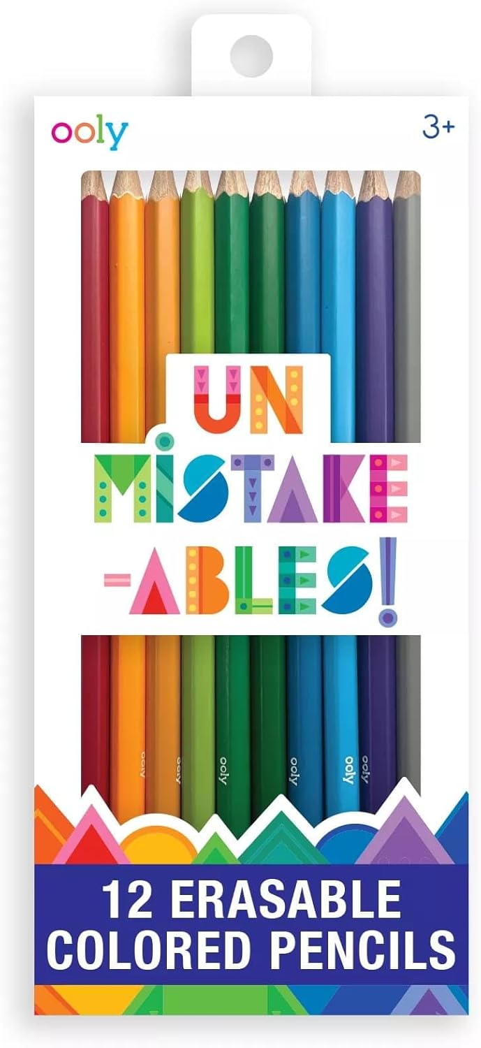 Ooly Un Mistake Ables Erasable Colored Pencils Set Of 12