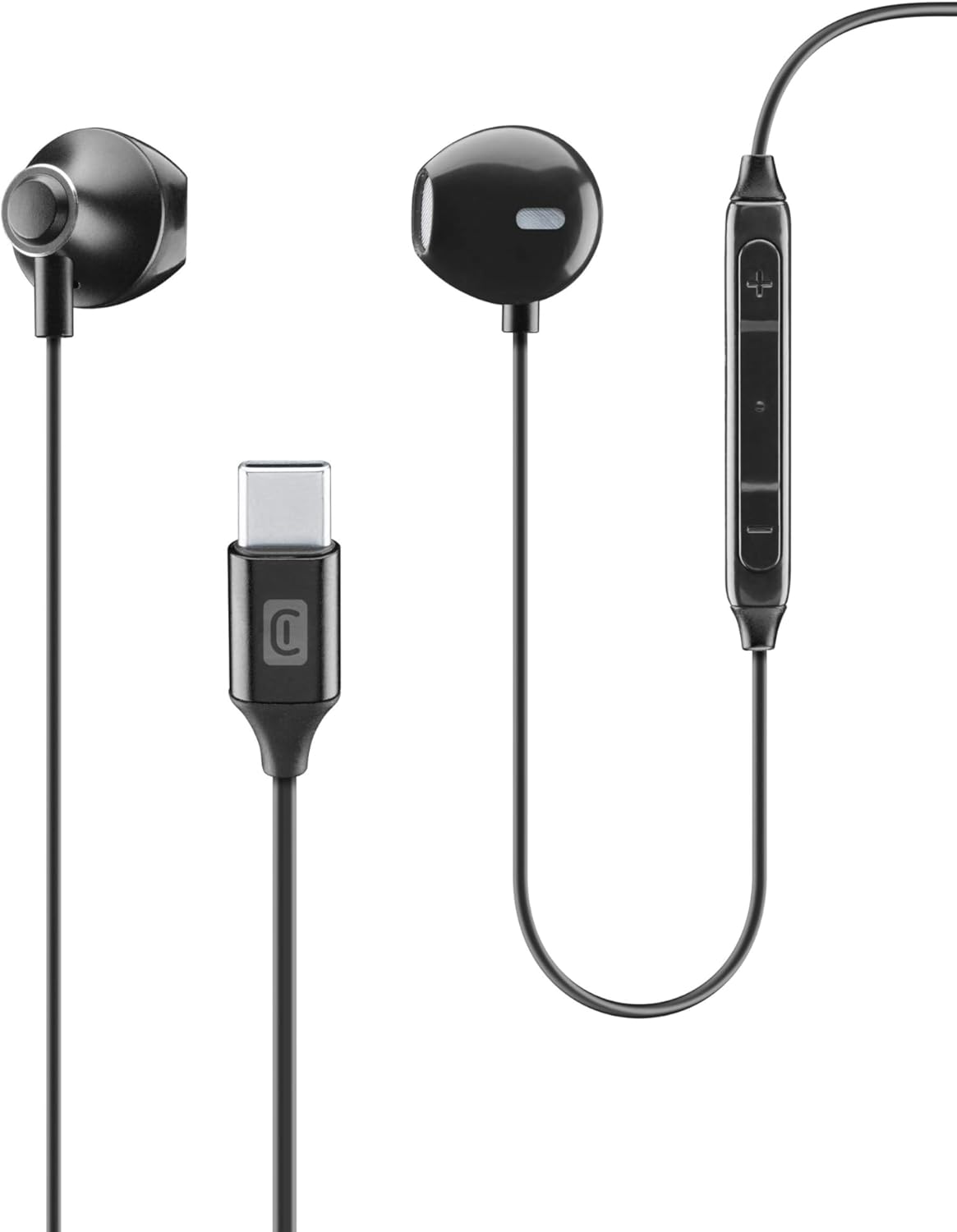 Cellularline Type-C Earphones Capsule Black