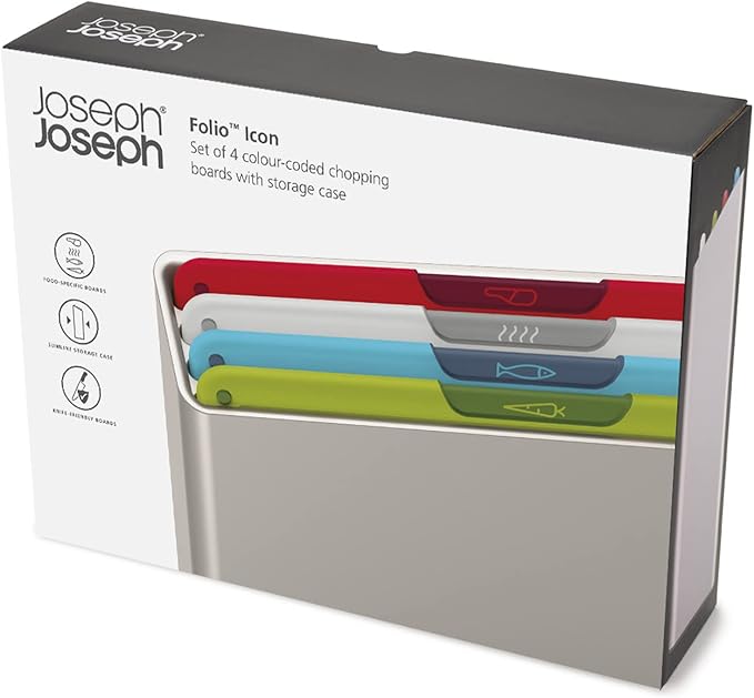 Joseph Joseph Folio Icon Chopping Board set 4 pc Multicolour