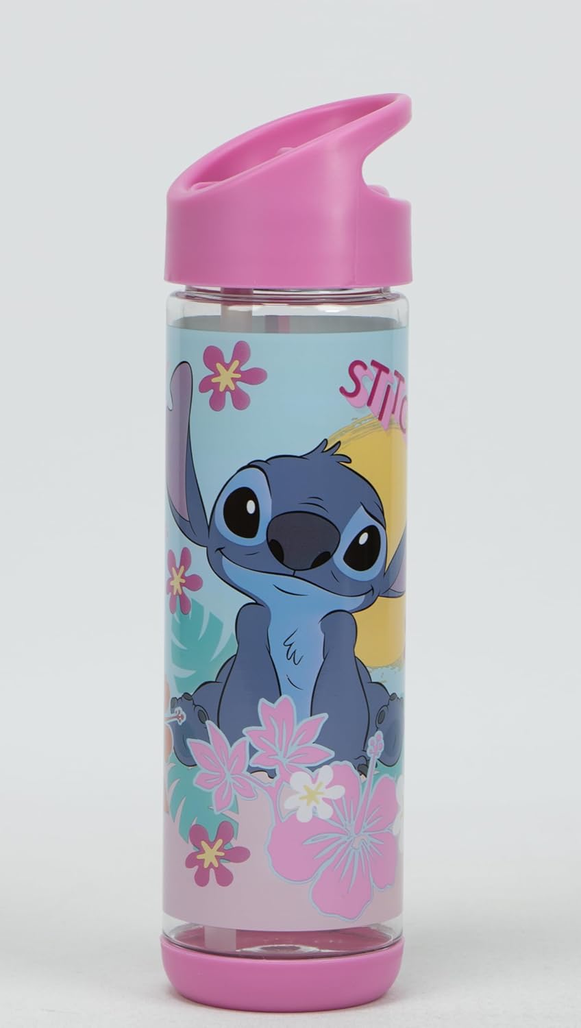 Disney - Stitch Water Bottle 500 Ml, Tritan Plastic Bpa Free