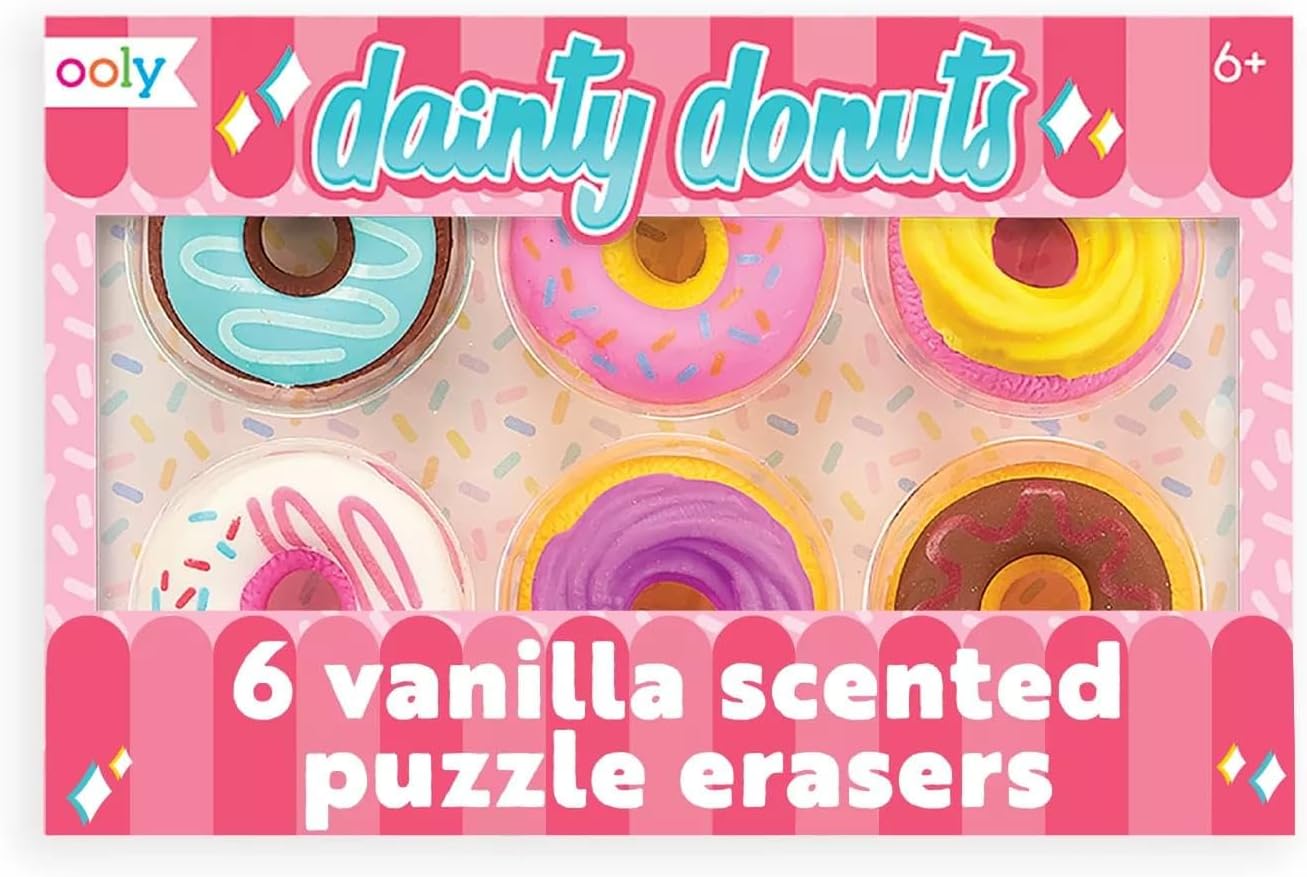 Ooly Dainty Donuts Scented Erasers Set Of 6