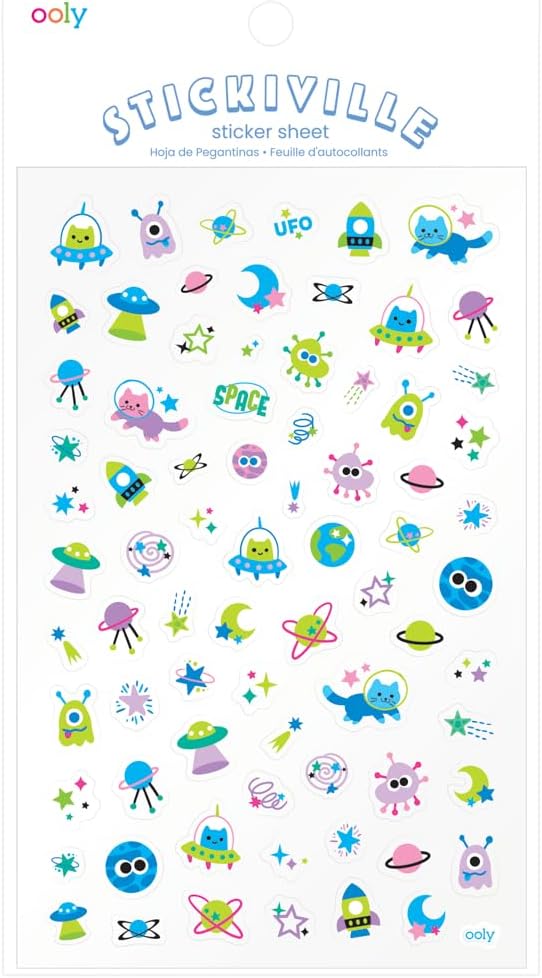 Ooly Stickiville Stickers: Space Buddies Standard 1 Sheet