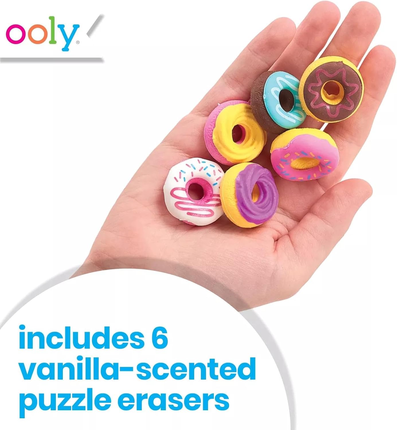 Ooly Dainty Donuts Scented Erasers Set Of 6