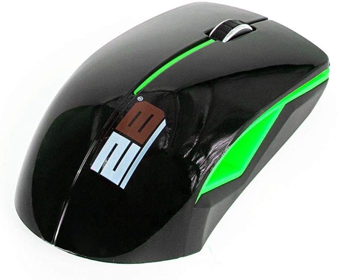 2B - 2.4G Wireless mouse, green with black cover