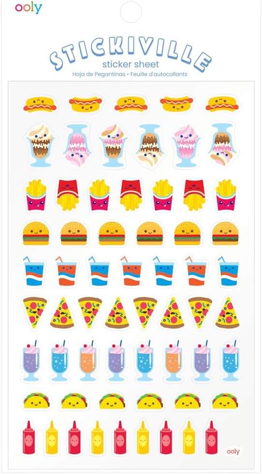 Ooly Stickiville Stickers: Fast Food Standard 1 Sheet