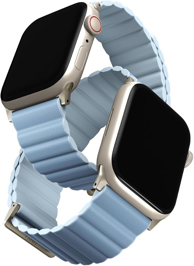UNIQ REVIX REVERSIBLE MAGNETIC APPLE WATCH STRAP 41/40/38MM - ARCTIC WHITE/BLUE