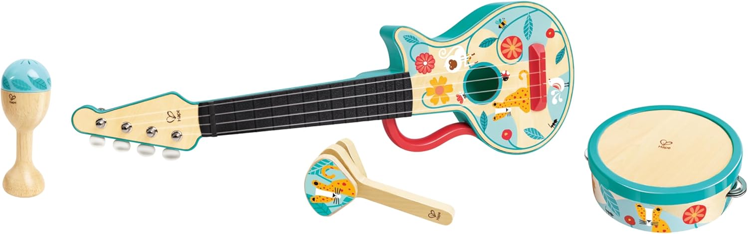 Hape - 4 In 1 Ukulele Set