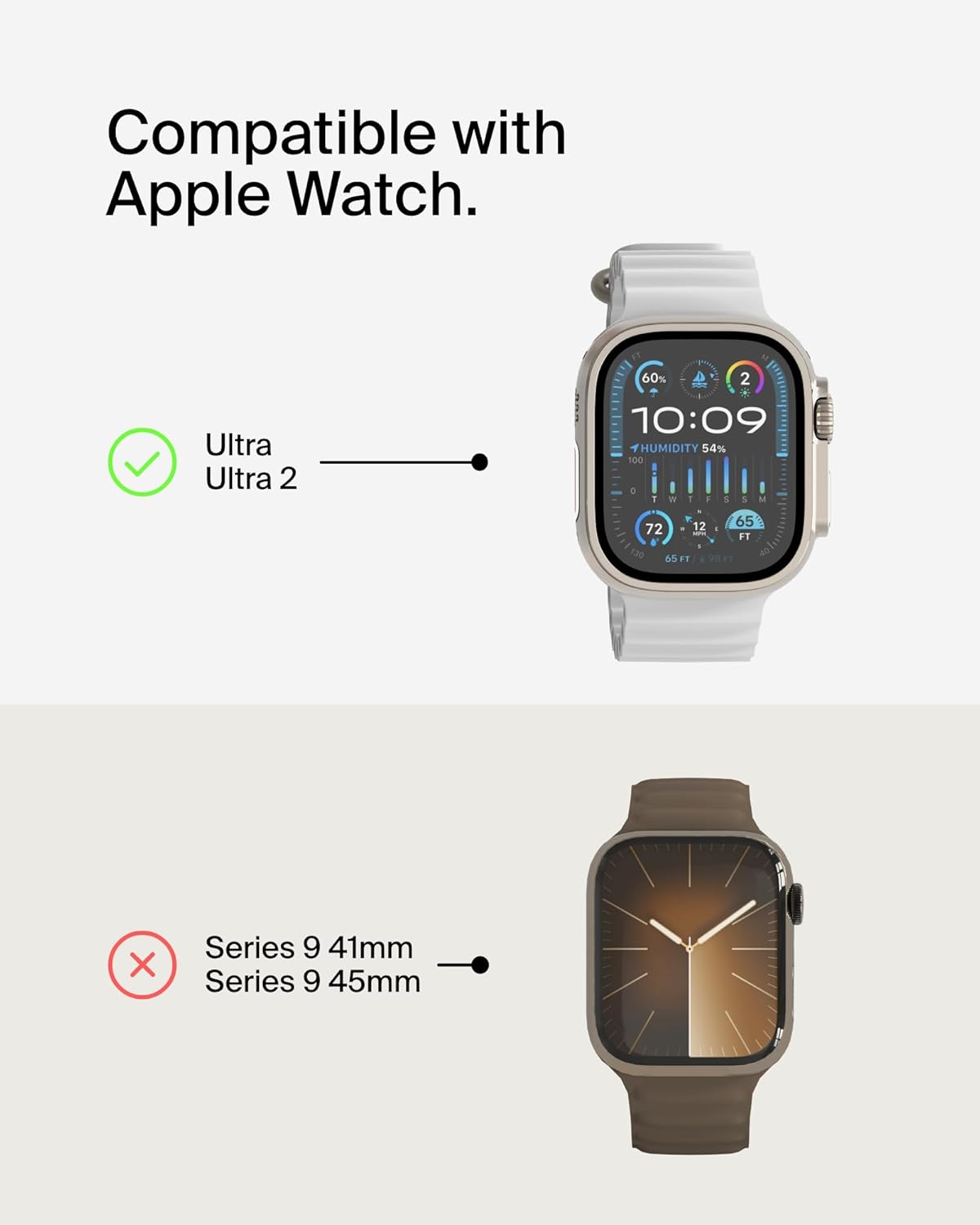 BELKIN S.P OVR CLEAR APPLE WATCH ULTRA 1/2 49MM TG BUMPER AM