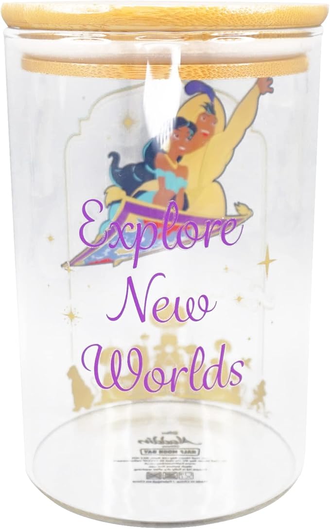 Halfmoon Bay Storage Jar Glass 950Ml Disney Aladdin