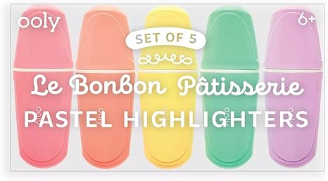 Ooly Le Bonbon Patisserie Pastel Highlighters Set Of 5