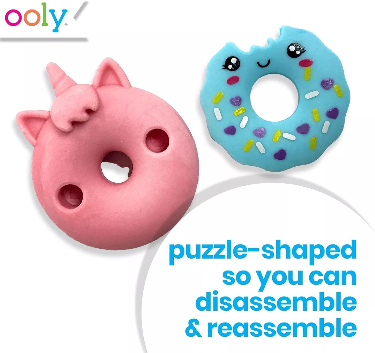 Ooly Magic Bakery Unicorn Donuts Scented Erasers Set Of 3