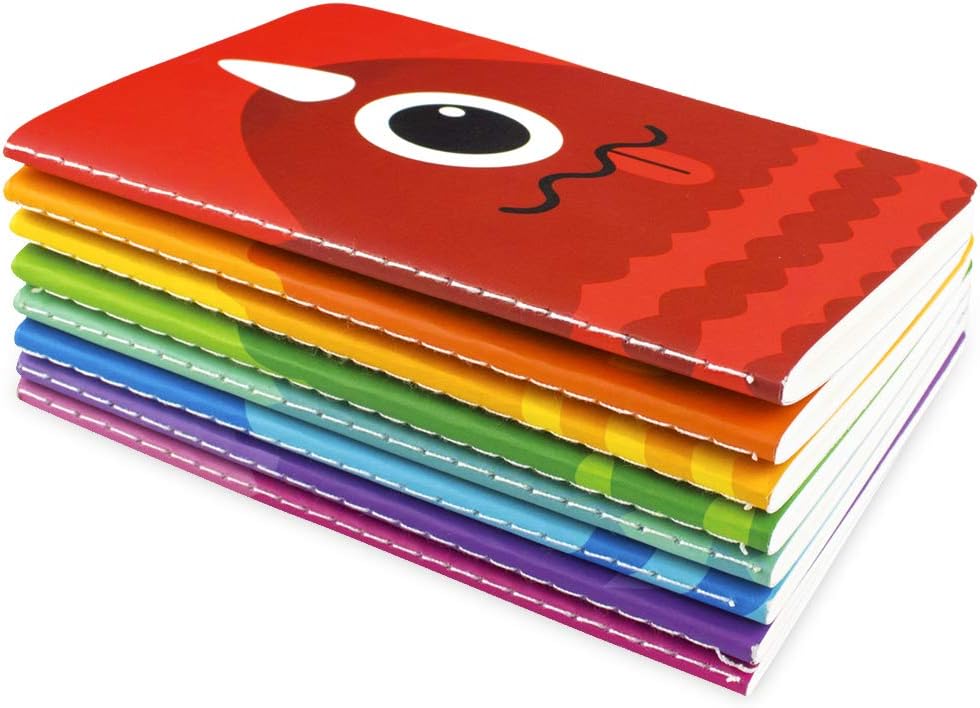 Ooly Mini Pocket Pal Journals: Monster Set Of 8 3.5 X 5