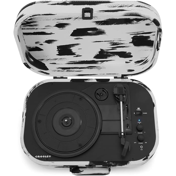 CROSLEY DISCOVERY BLUETOOTH OUT TURNTABLE - BLACK & WHITE
