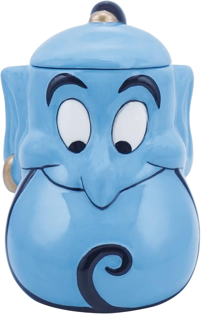 Halfmoon Bay Mug Shaped W Lid Boxed Disney Aladdin Genie