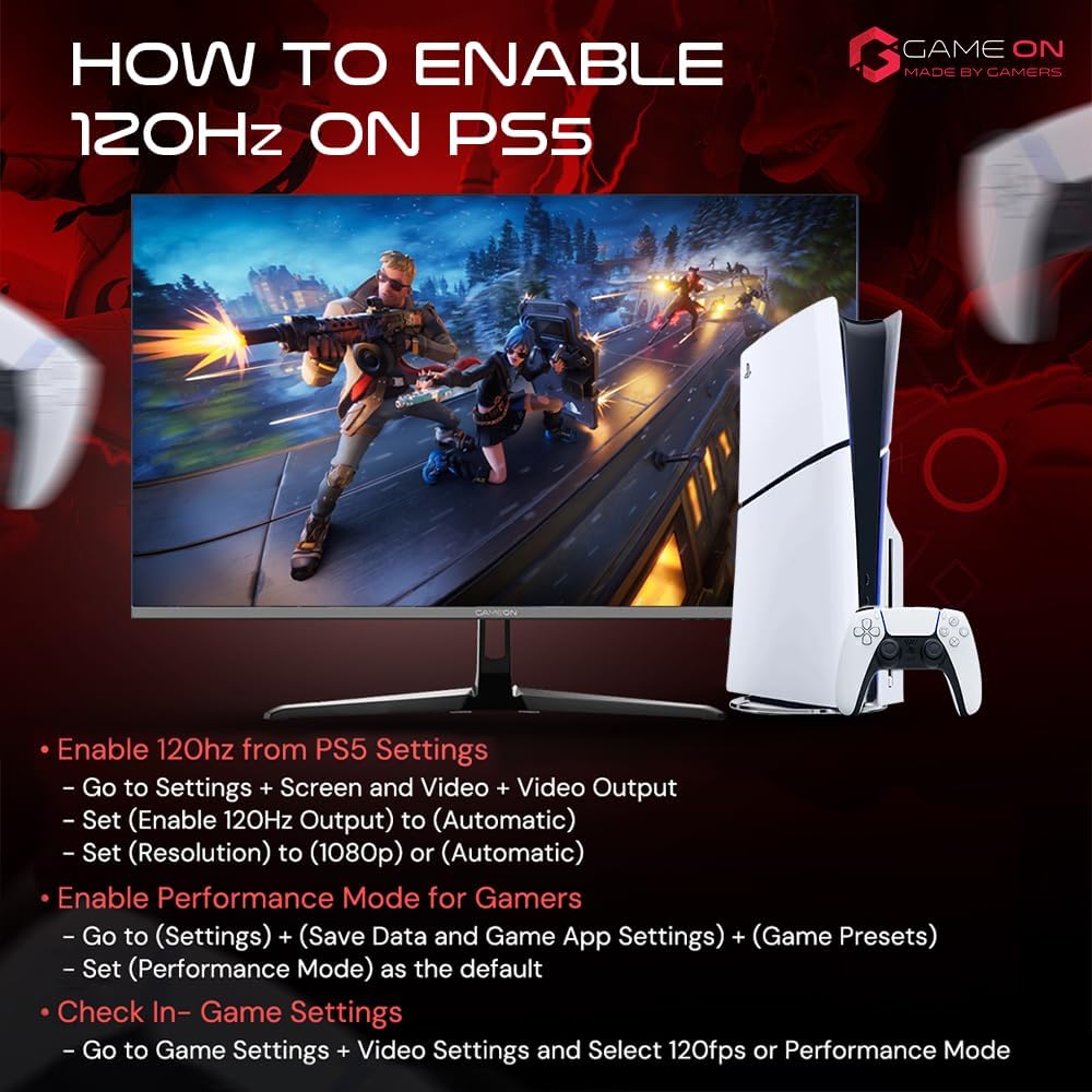 Gameon Artic Pro Series 24" Fhd, 180Hz, 0.5Ms - White