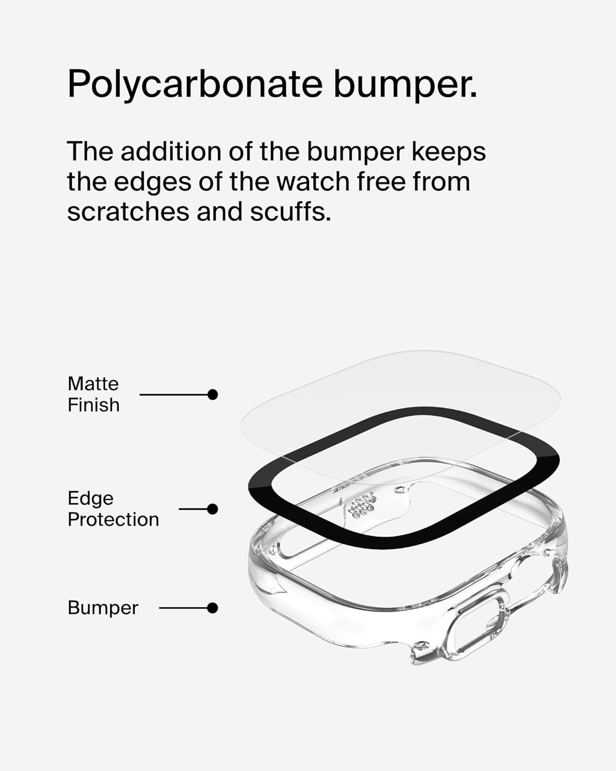 BELKIN S.P OVR CLEAR APPLE WATCH ULTRA 1/2 49MM TG BUMPER AM