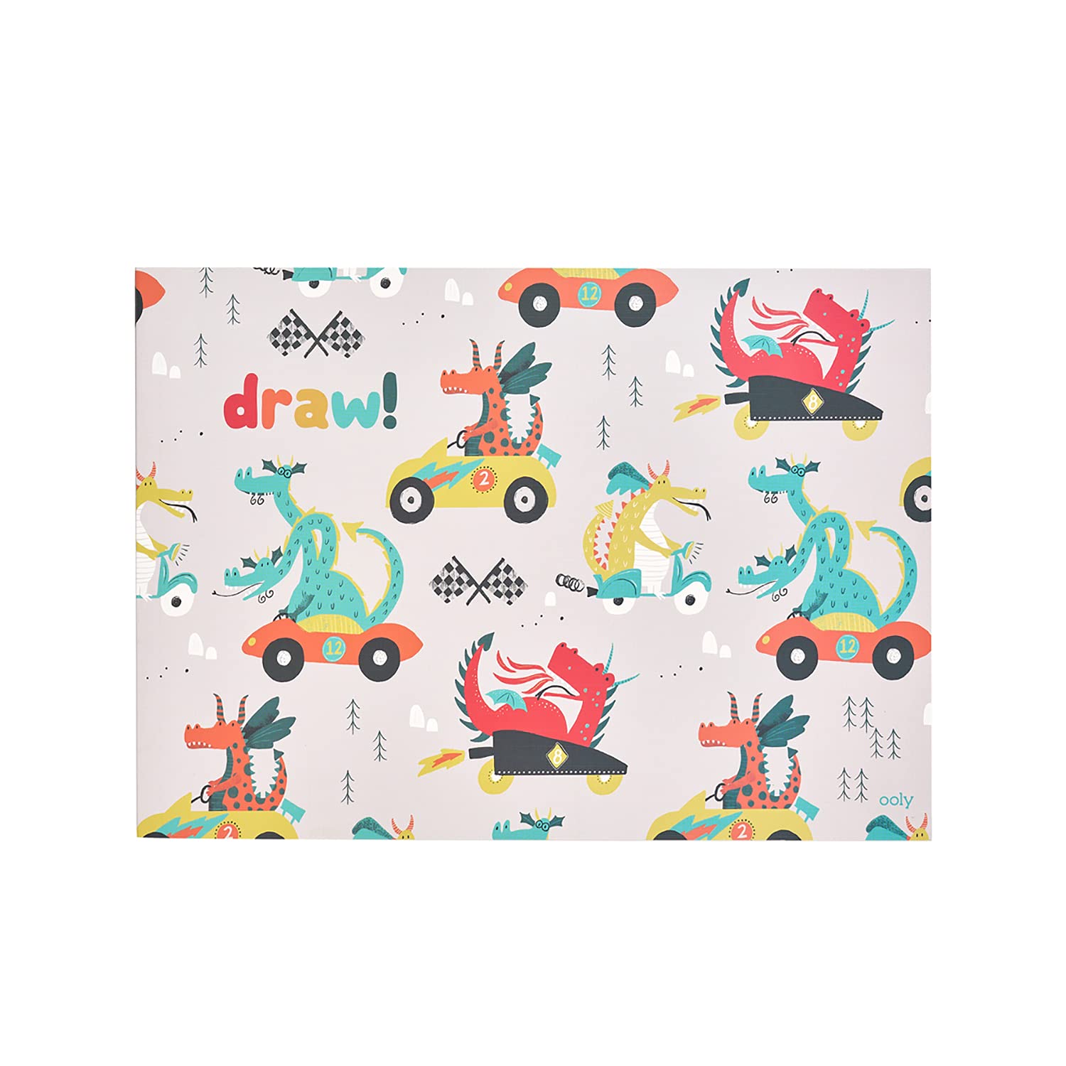 Ooly Doodle Pad Duo Sketchbook Dragon Racetrack Set Of 2