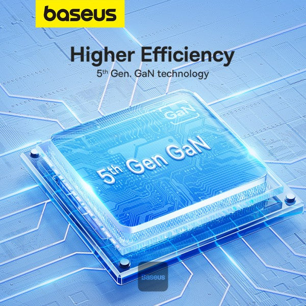 شاحن سريع باسياس GaN5 (ميني) 1C 30W المملكة المتحدة باللون الأبيض