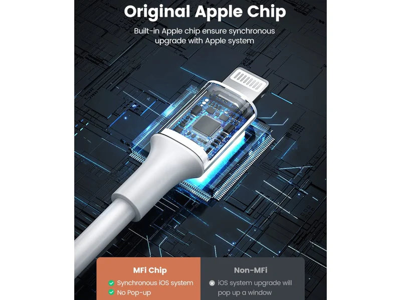 UGREEN Charging and Sync Data Cable USB to Lightning 1m |BK