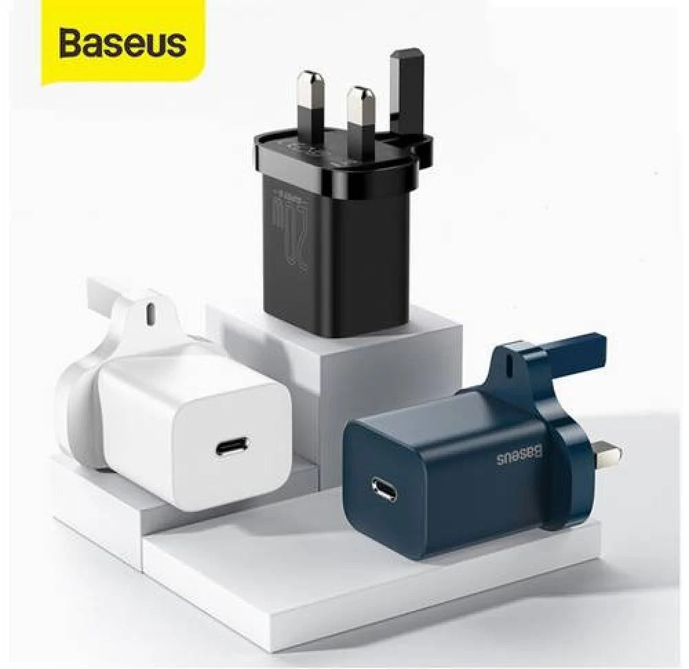 شاحن باسياس سوبر سي السريع 1C 20W المملكة المتحدة باللون الأزرق