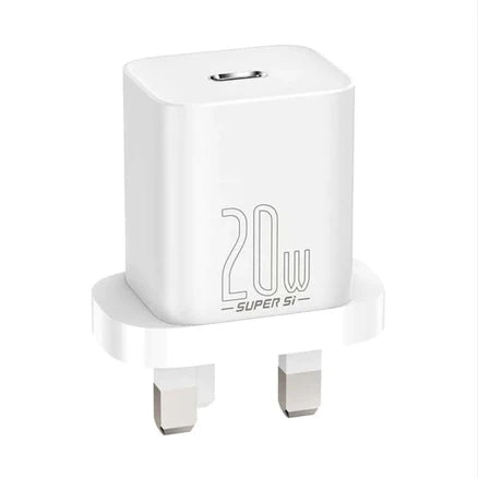 شاحن باسياس سوبر سي السريع 1C 20W المملكة المتحدة باللون الأبيض
