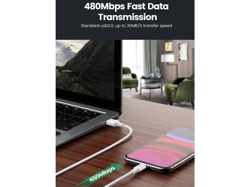 UGREEN Charging and Sync Data Cable USB to Lightning 1m |BK