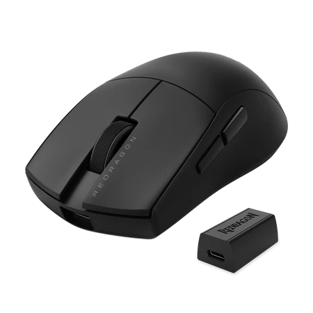 Redragon M916 PRO 3-Mode Wireless Gaming Mouse, Hype-Speed 4K Polling Rate, 49G Ultra-Light 26K DPI Gamer Mouse w/Ergonomic Natural Grip Build, Redefinable.Black