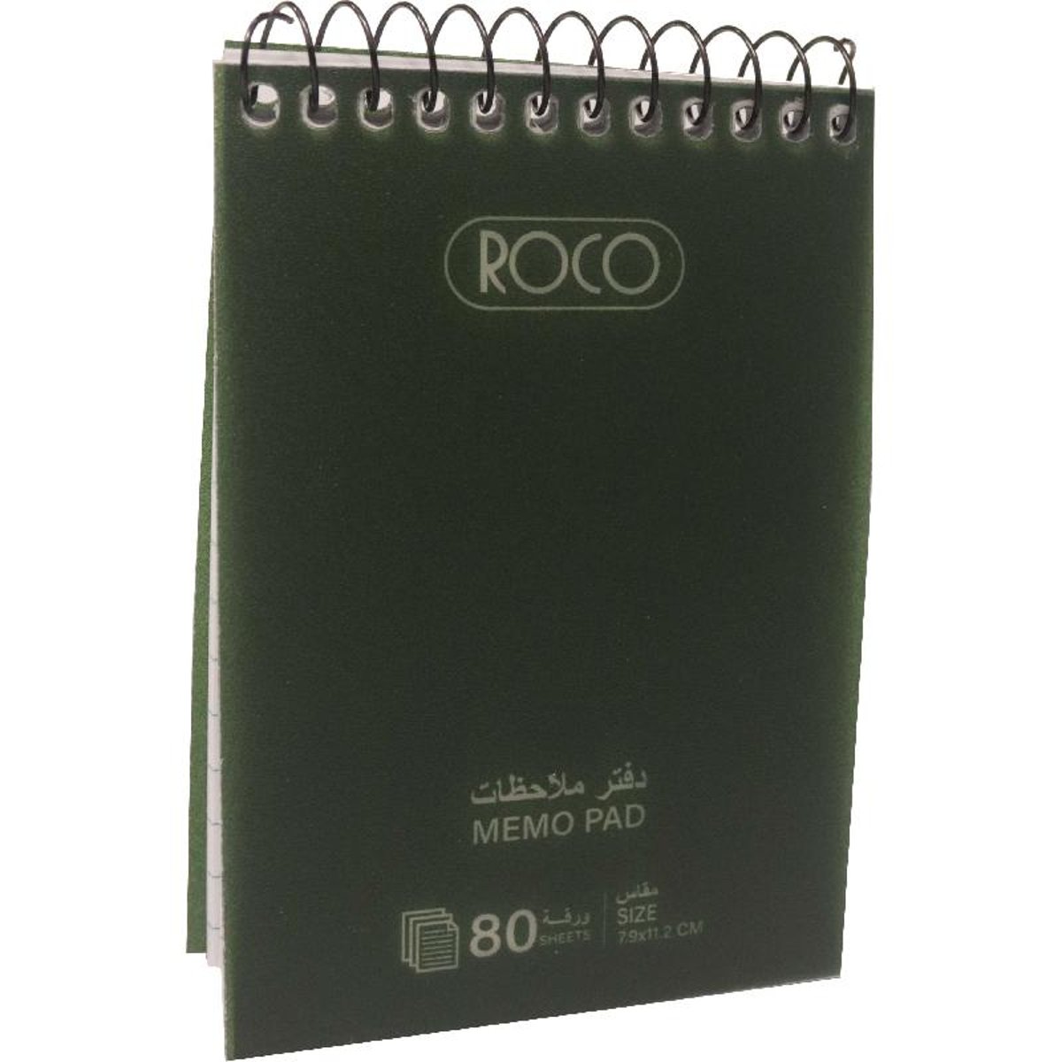 Roco Memo Notebook Pocket Size Solid 160 Pages Lined Green