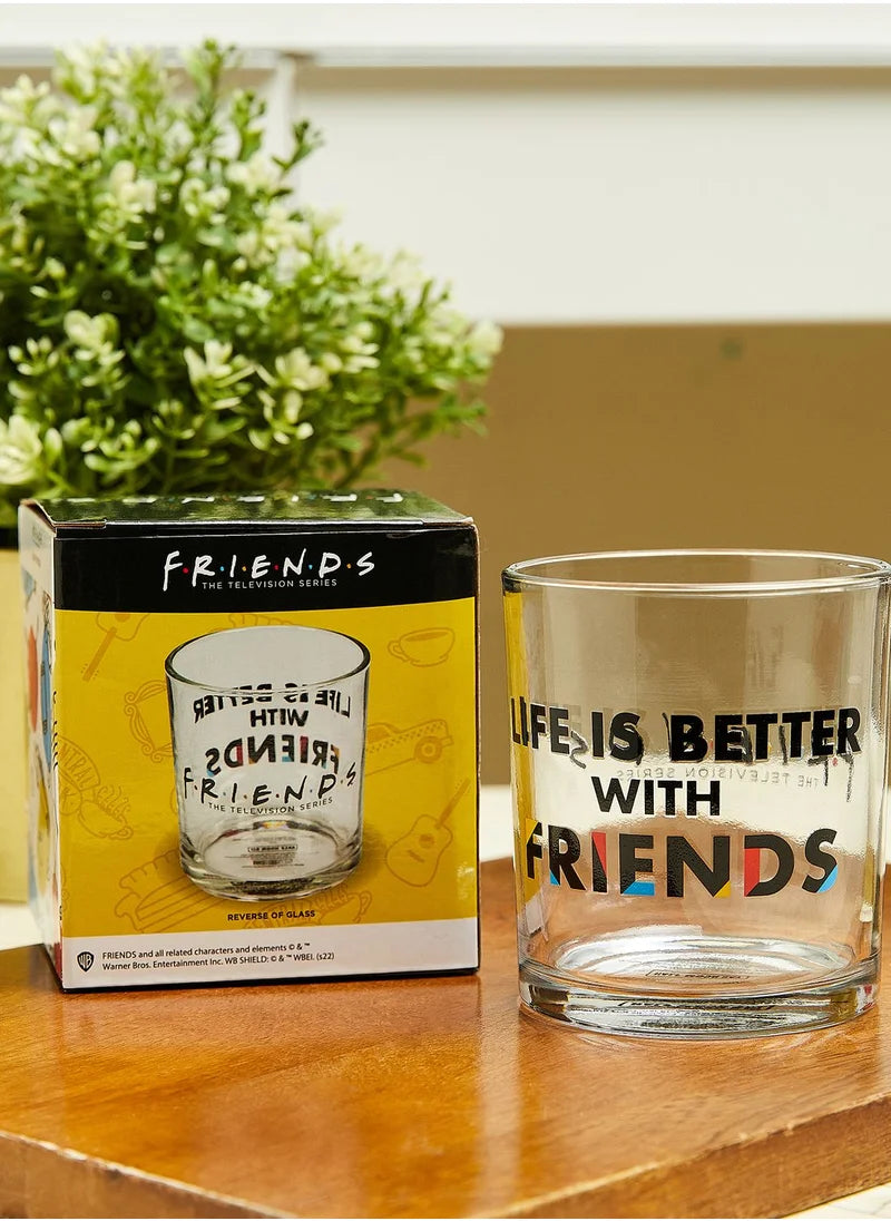 Halfmoon Bay Glass Tumbler Boxed 300Ml Friends Life Is Better