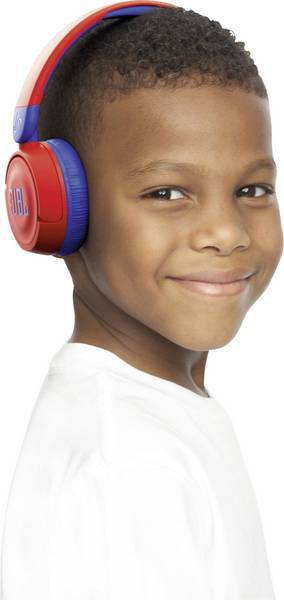 JBL JR310BT Red Kids wireless on-ear headphones reduced volume for safe listening