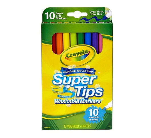 Crayola 10-Piece Super Tips Washable Marker Set