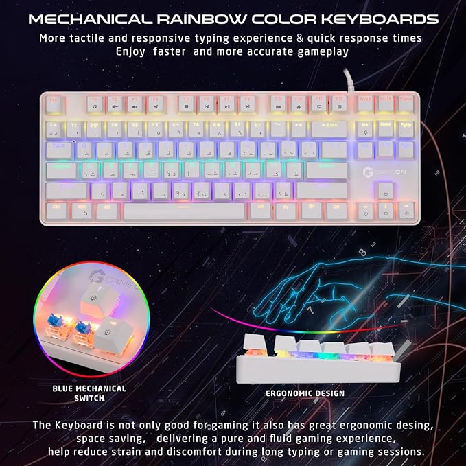 GAMEON VIPER XA All-In-One Artic Series Gaming Bundle (Mechanical Keyboard, Headset, Mouse & Mousepad)