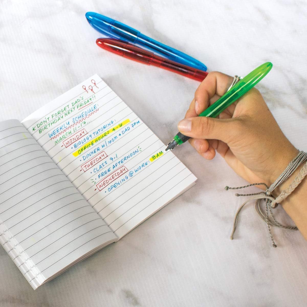 Ooly Splendid Fountain Pen Blue 4 Pc Set