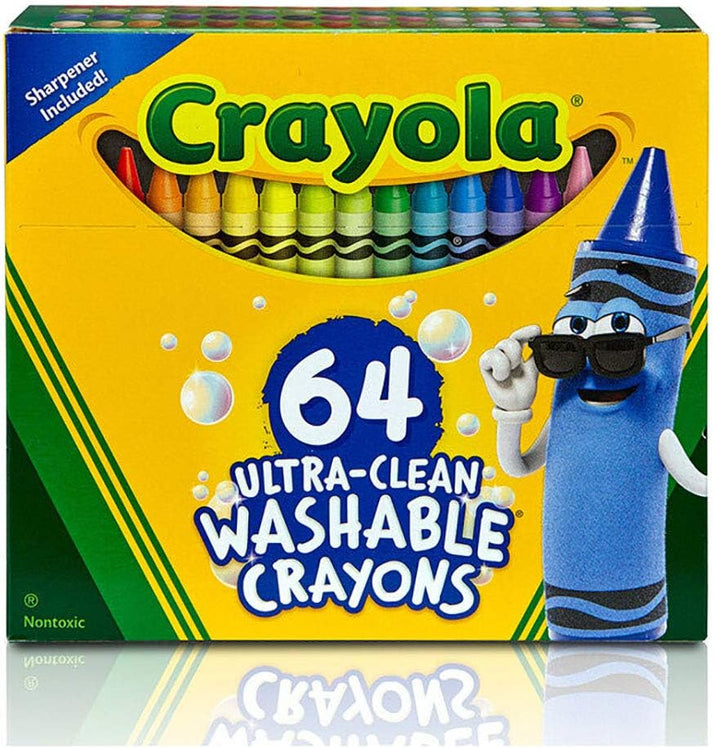Crayola 64-Piece Regular Size Ultra-Clean Washable Crayon Set