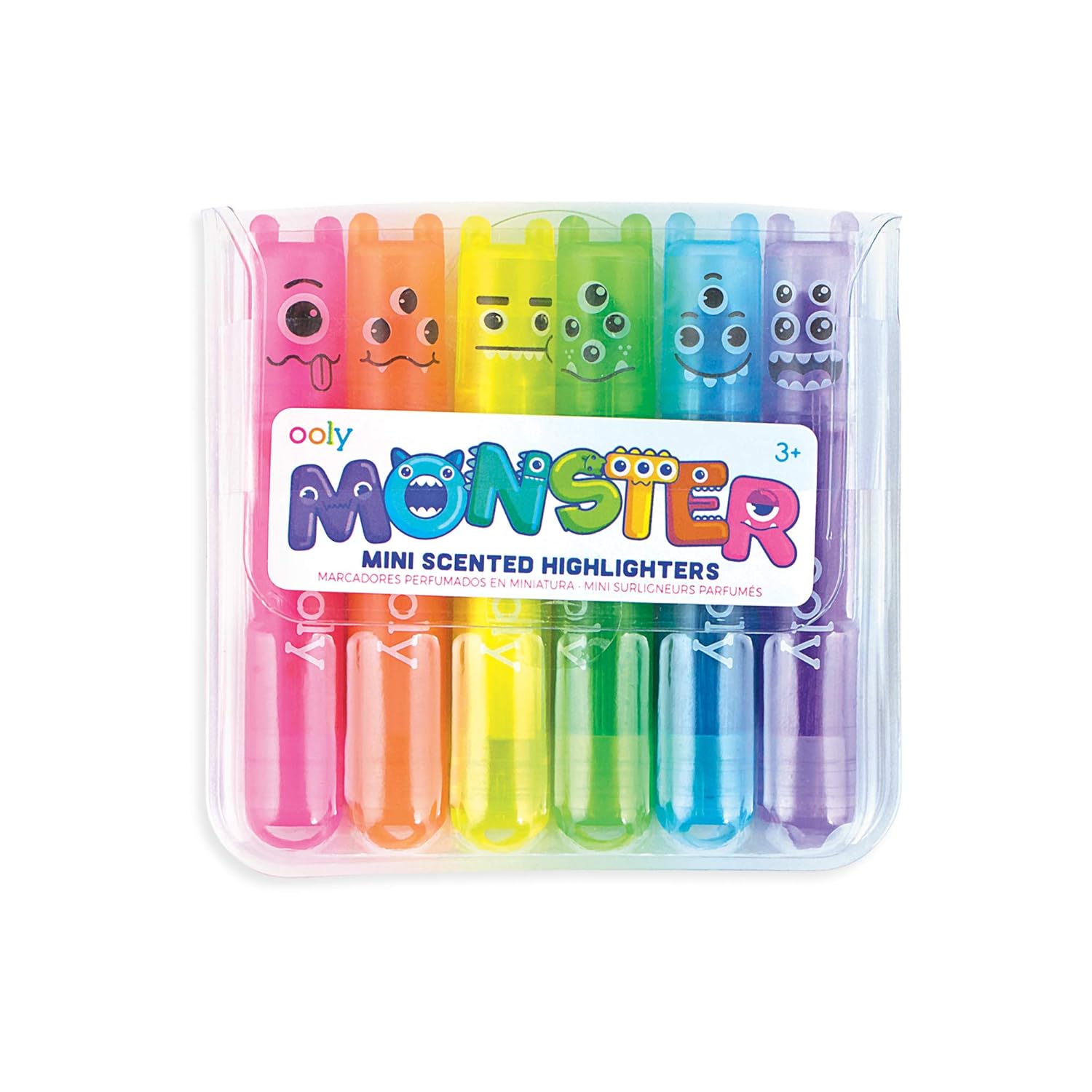 Ooly Mini Monster Scented Highlighters Set Of 6 Display Of 2