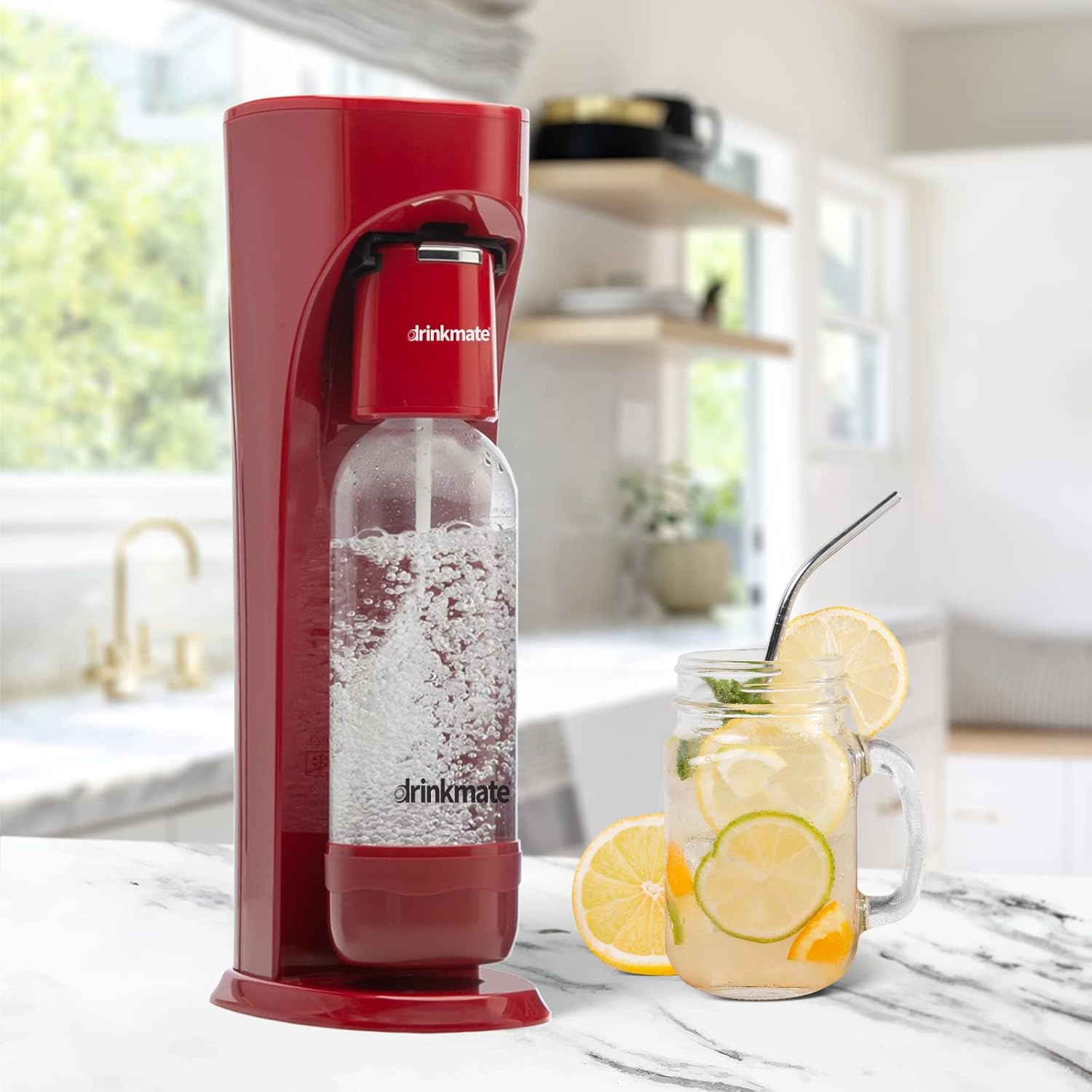 Drinkmate Machine Kit With Fizz Infuser Red