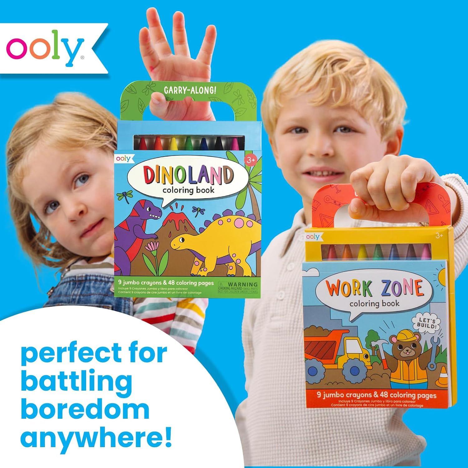 Ooly Carry Along Crayon & Coloring Book Kit Dinoland