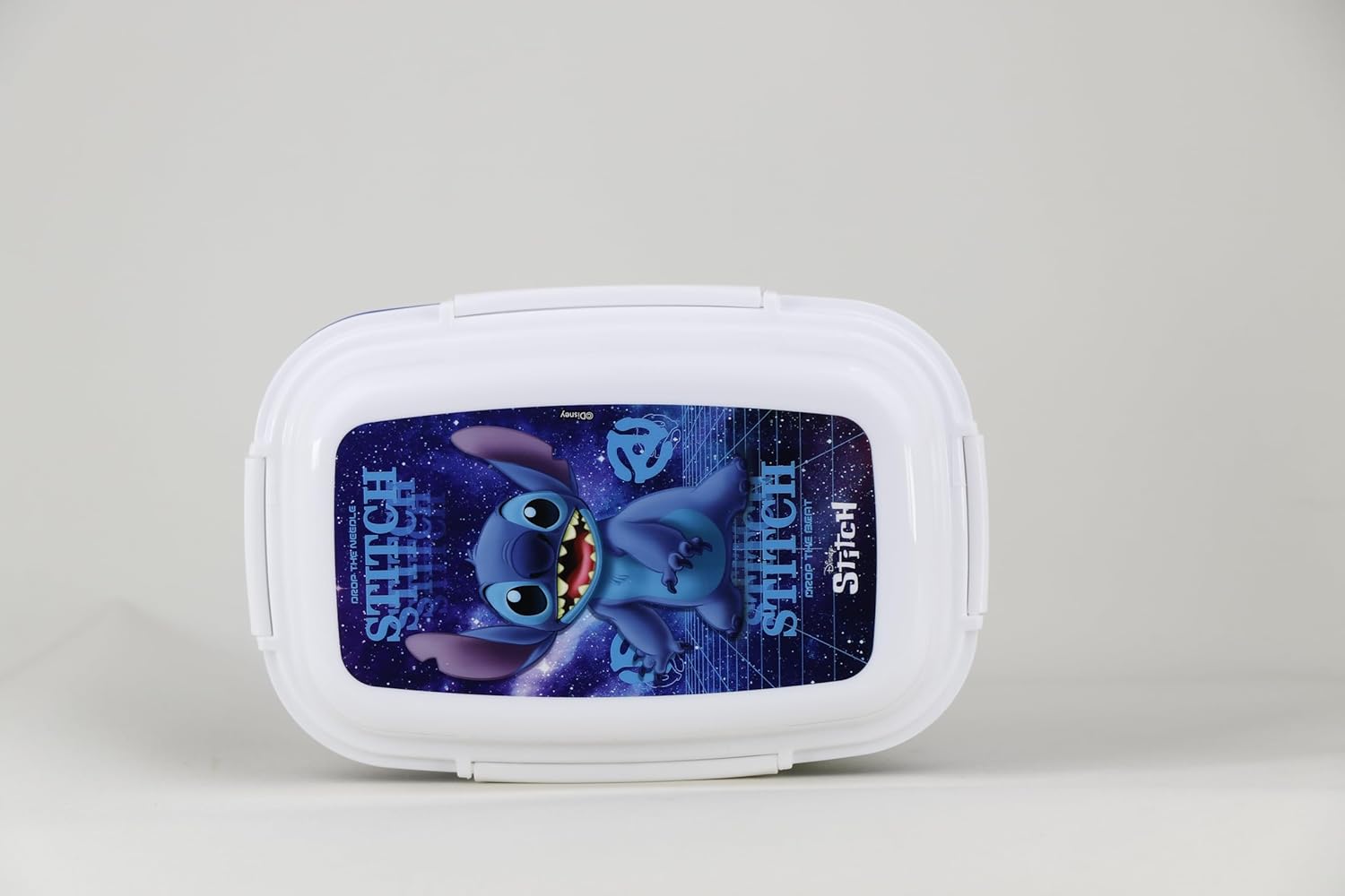 Disney - Stitch  Lunch Box With 4 Clip Closures  & 4 Trays