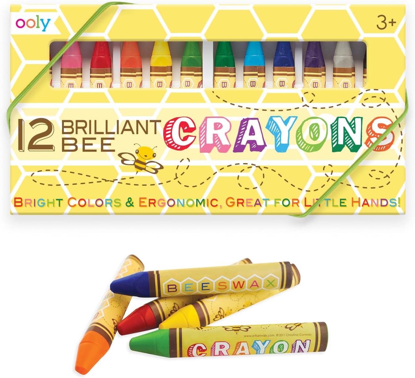 Ooly Brilliant Bee Crayons Set Of 12