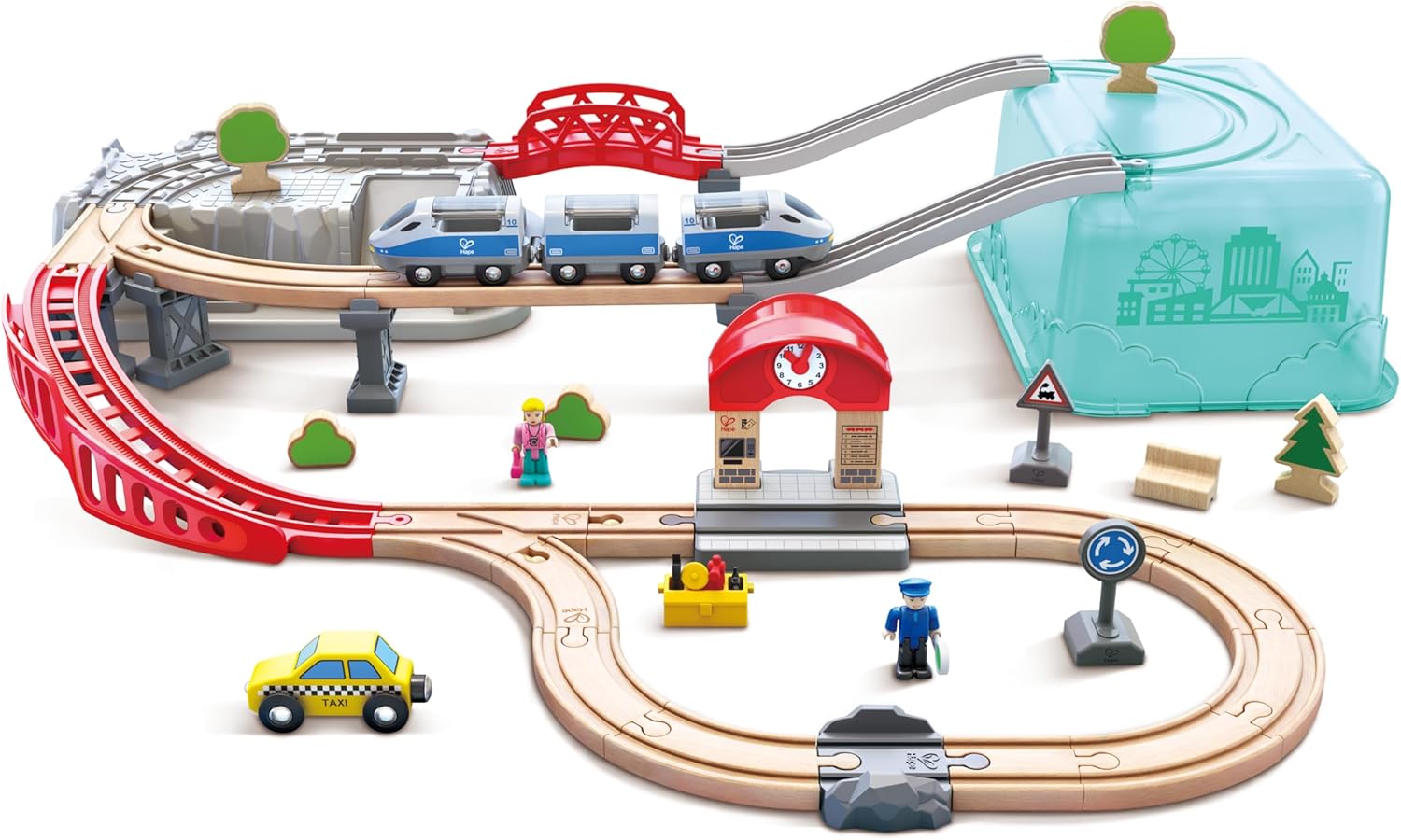 Hape - City Train Bucket Set