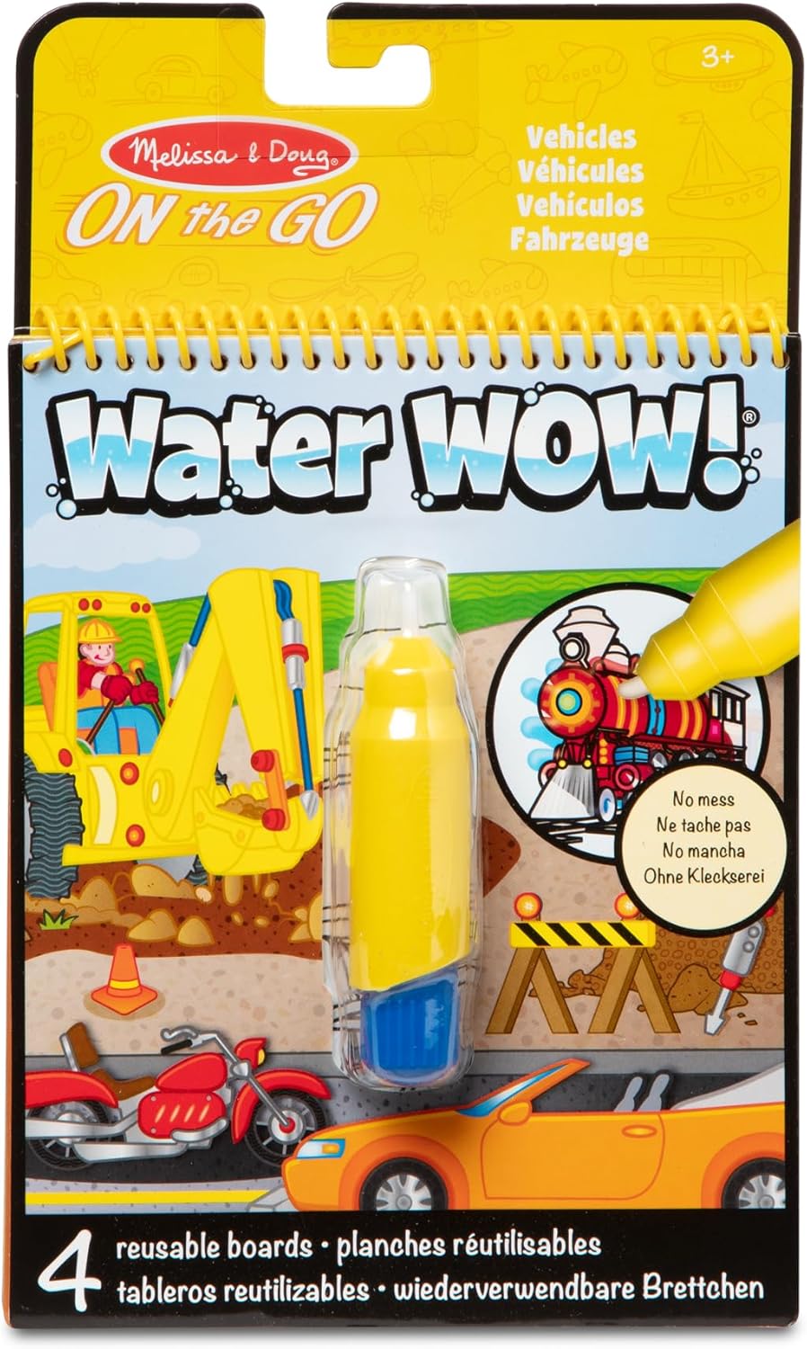 Melissa & Doug On the Go Water Wow! Reusable Water-Reveal Activity Pad - Vehicles