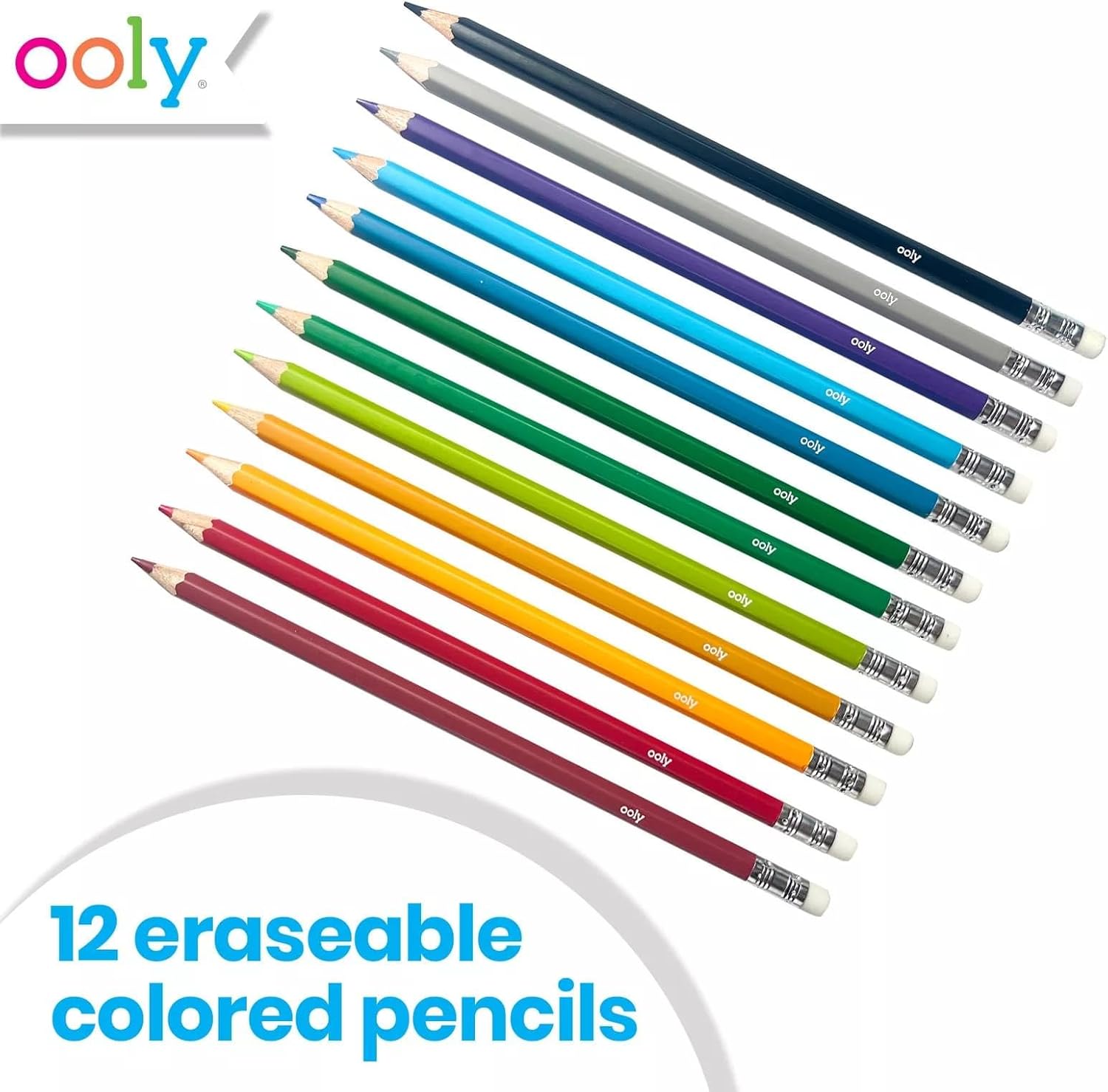 Ooly Un Mistake Ables Erasable Colored Pencils Set Of 12