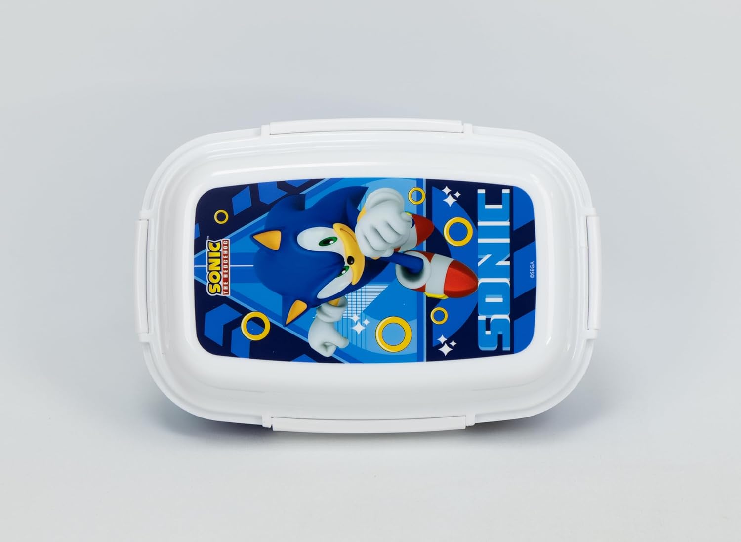 Sonic  Lunch Box With 4 Clip Closures  & 4 Trays