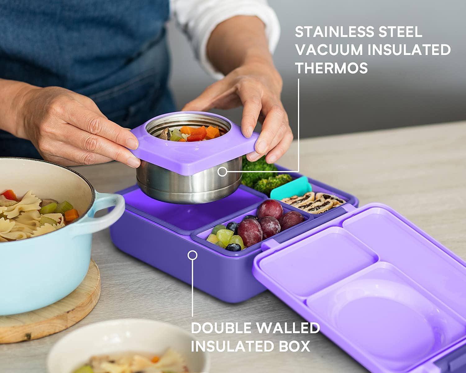 Omiebox Thermos 250ML Purple Plum
